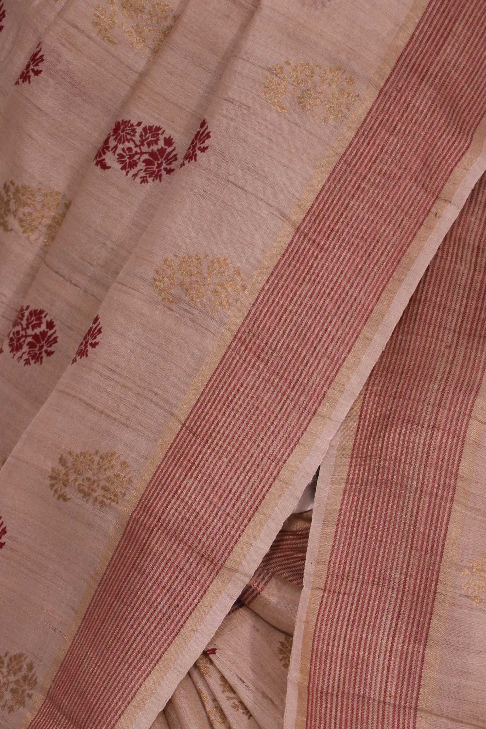 Handloom Pure Tussar Silk Saree AL203720